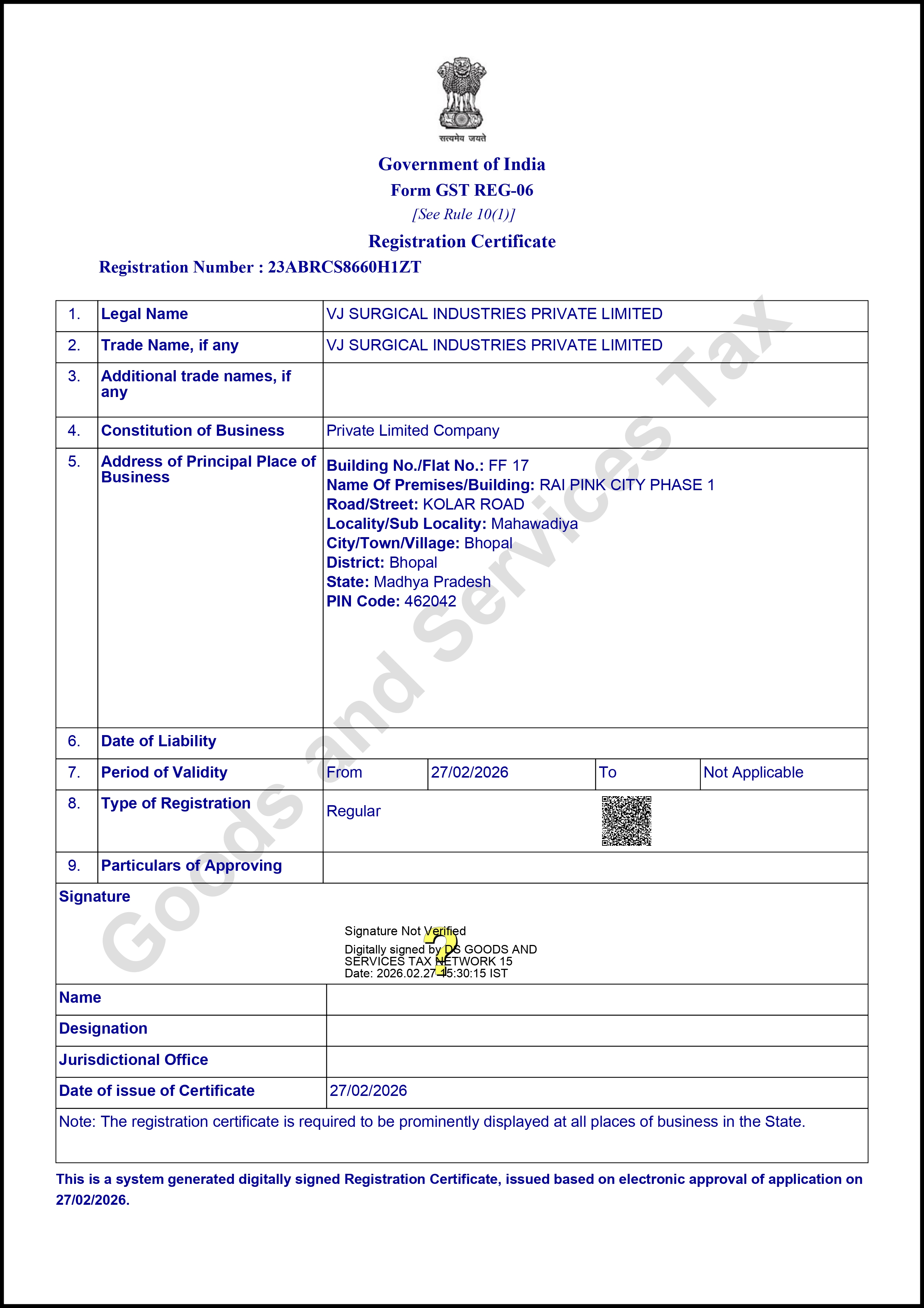 GST Registration Preview